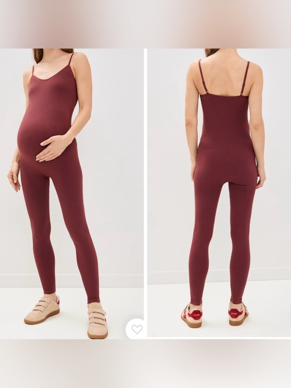 HATCH The Body Rib Unitard Ribbed Jumpsuit Maternity Size Small in Cinnamon